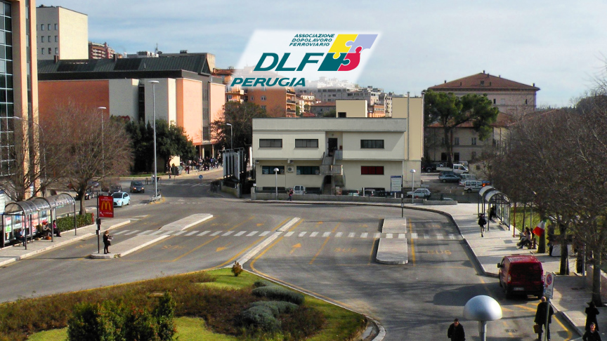Sede del DLF Perugia vista dalla fermata Fontivegge del Minimetró